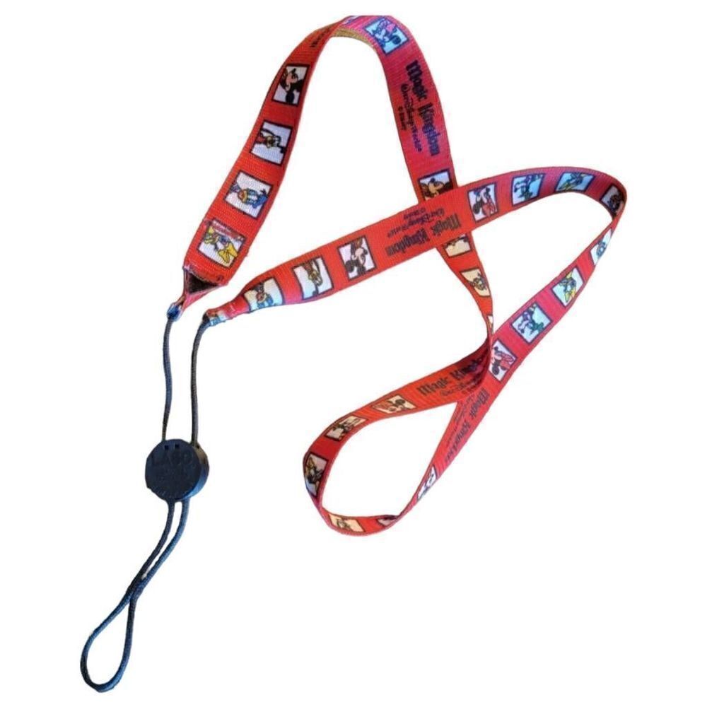 VTG 1997 Walt Disney World Magic Kingdom Red Mickey Drink Lanyard New Orleans